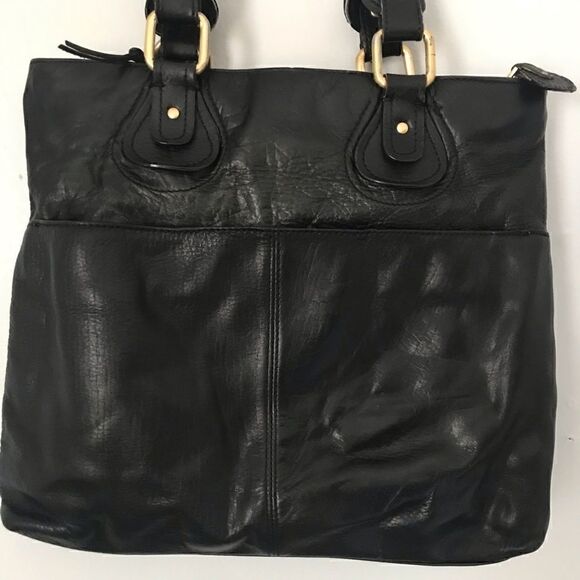 Rolfs black leather purse with gold hardware - Picture 10 of 13